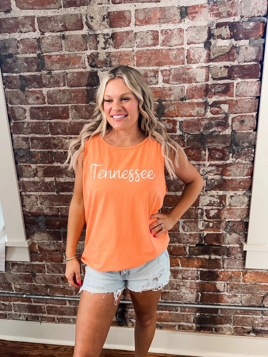 Tennessee Puff Print Tank Top