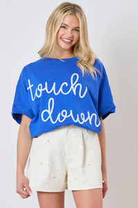 Royal Touch Down Sequin Top