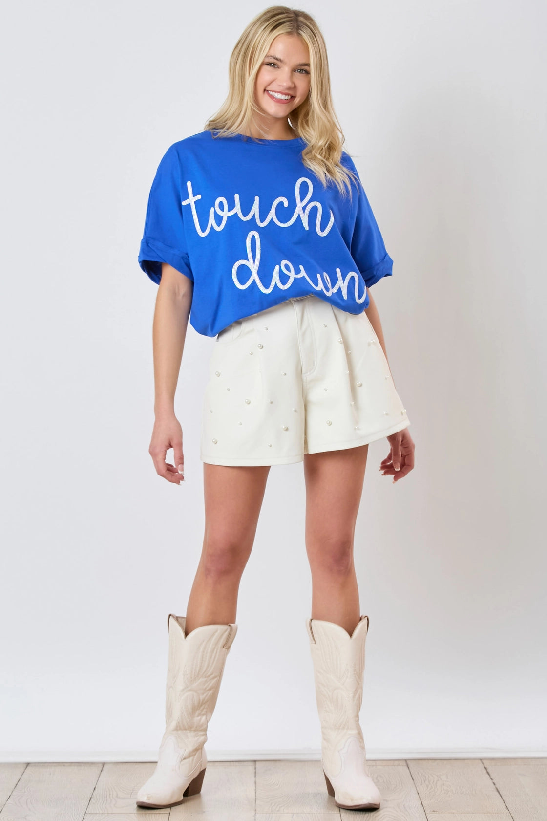 Royal Touch Down Sequin Top