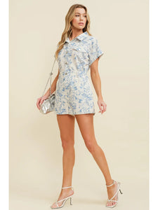 Floral Button Up Romper