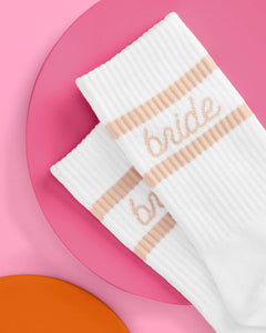 Beige Bride Tube Socks