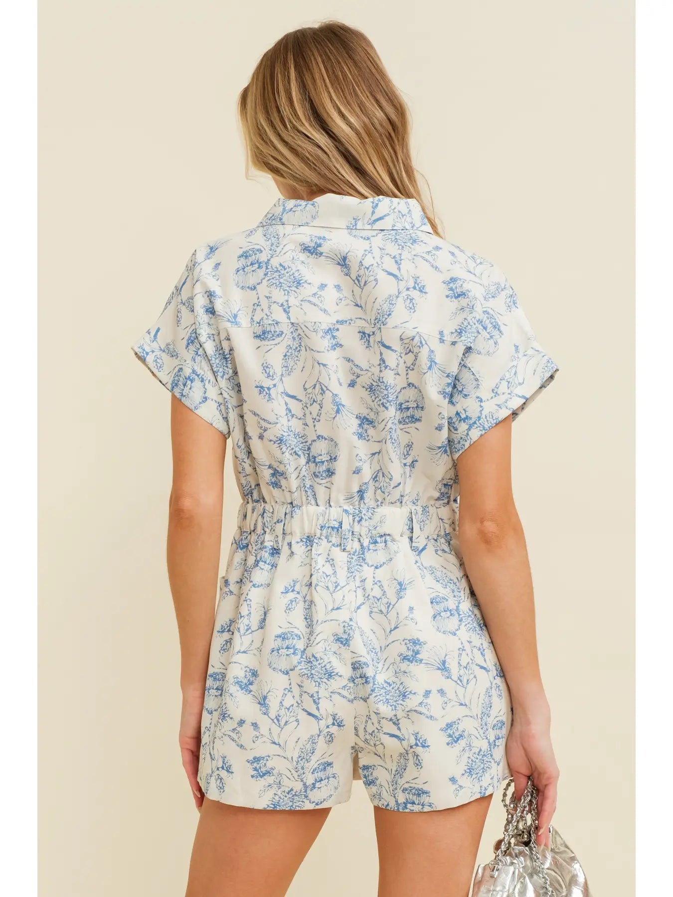 Floral Button Up Romper