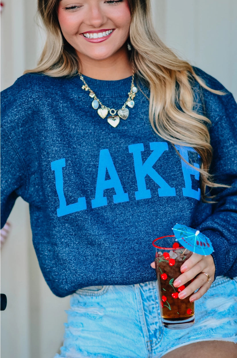 Lake Navy Knit Sweater