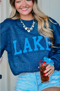 Lake Navy Knit Sweater