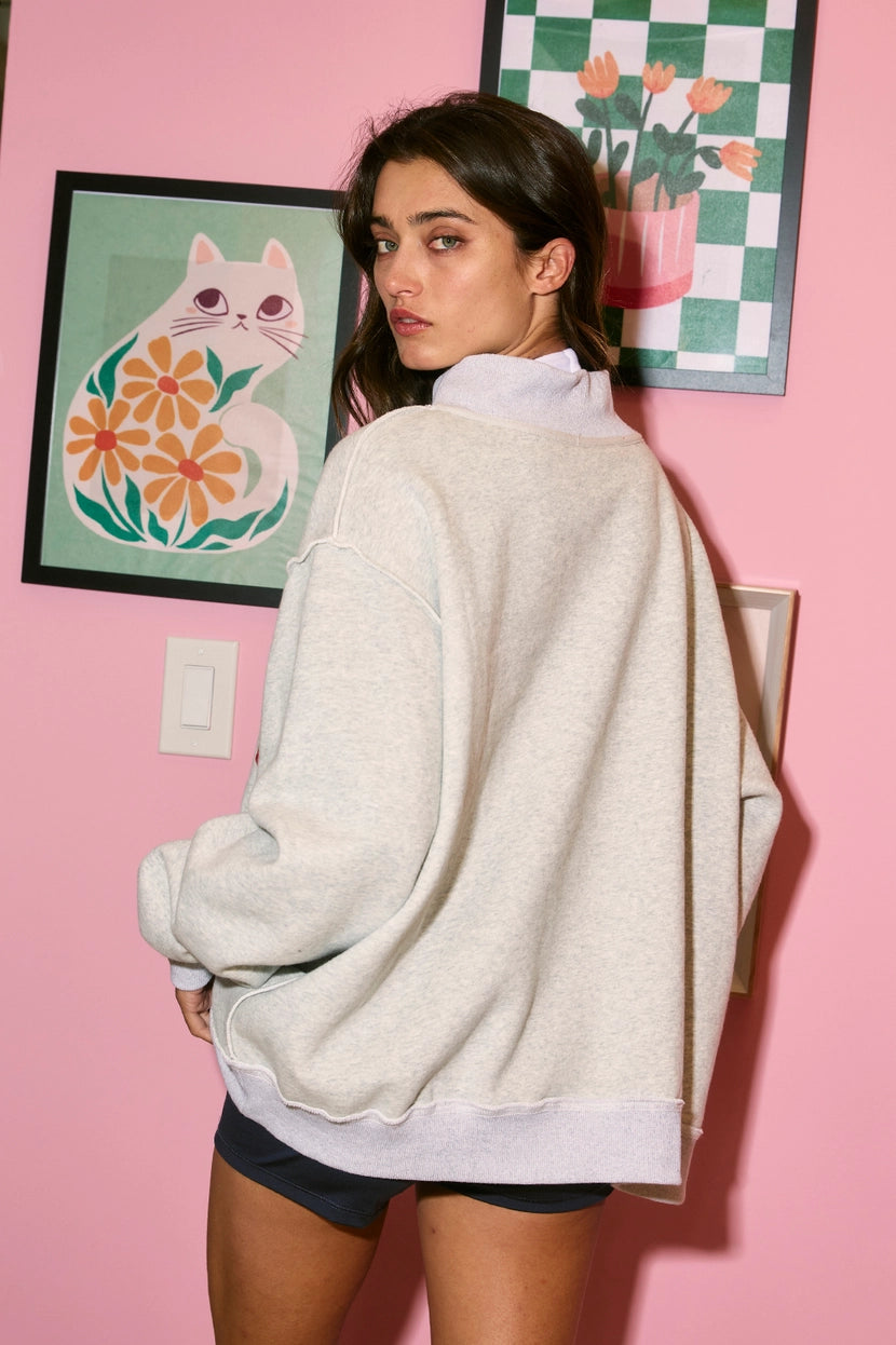 PREORDER Georgia Reversible Mock Neck Sweatshirt