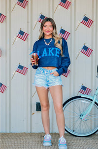 Lake Navy Knit Sweater