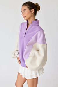 Emma Lavender Colorblock Pullover