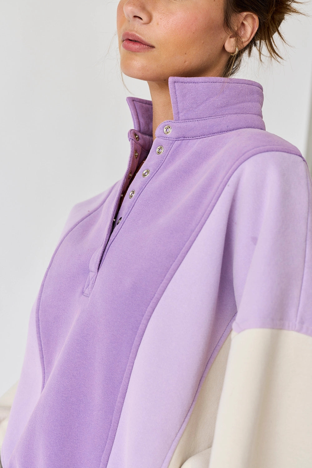 Emma Lavender Colorblock Pullover