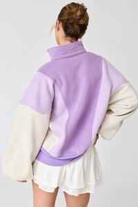 Emma Lavender Colorblock Pullover