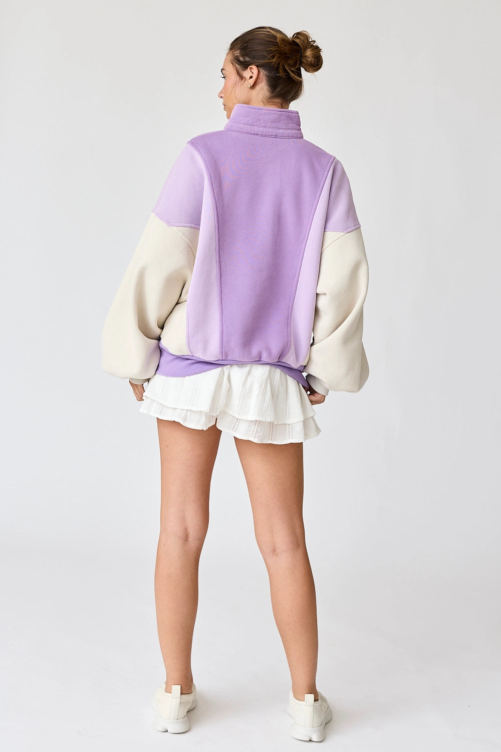 Emma Lavender Colorblock Pullover