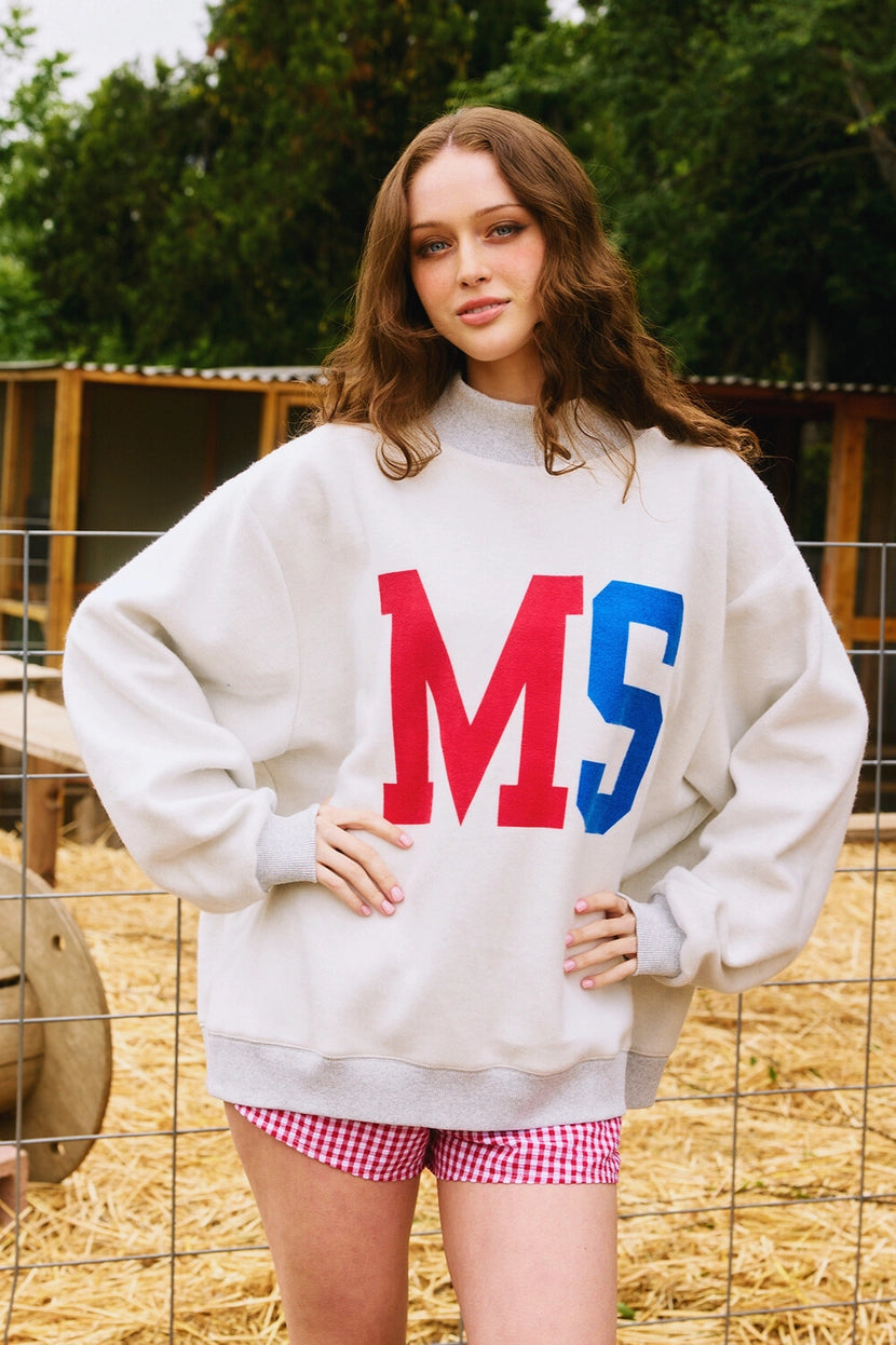 PREORDER Mississippi Reversible Mock Neck Sweatshirt