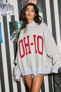 PREORDER Ohio Reversible Mock Neck Sweatshirt