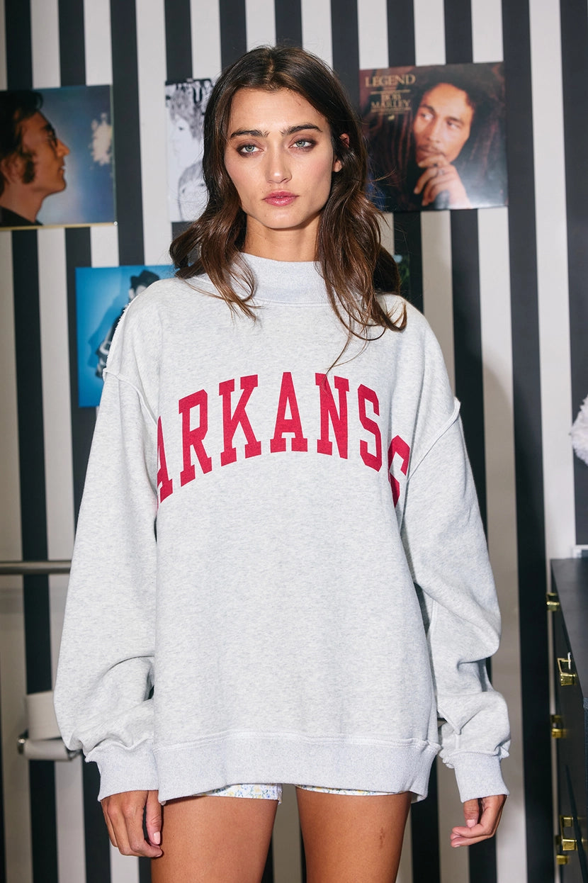 PREORDER Arkansas Reversible Mock Neck Sweatshirt