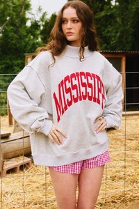 PREORDER Mississippi Reversible Mock Neck Sweatshirt