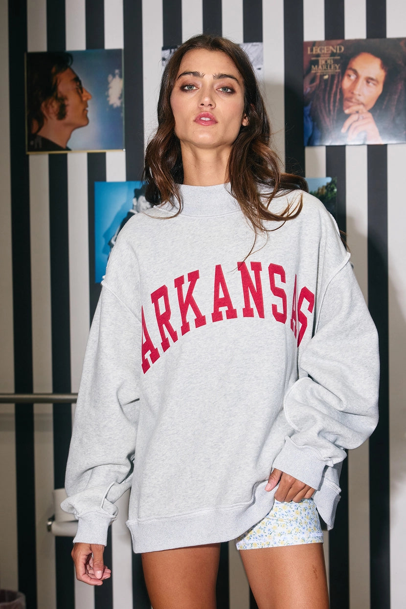 PREORDER Arkansas Reversible Mock Neck Sweatshirt