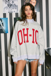 PREORDER Ohio Reversible Mock Neck Sweatshirt