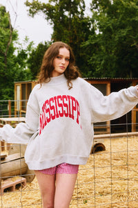 PREORDER Mississippi Reversible Mock Neck Sweatshirt