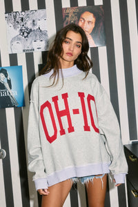 PREORDER Ohio Reversible Mock Neck Sweatshirt