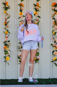 Beachy Lavender Knit Sweater