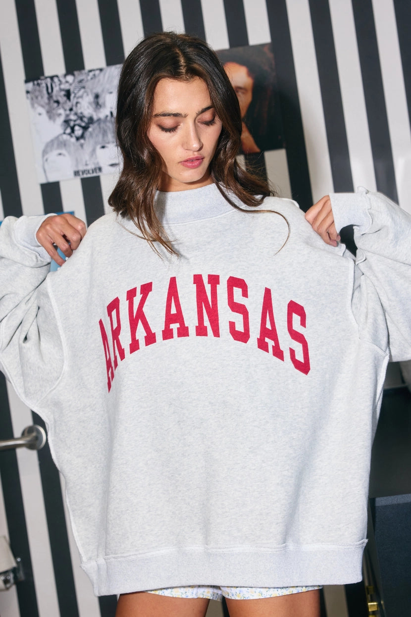 PREORDER Arkansas Reversible Mock Neck Sweatshirt