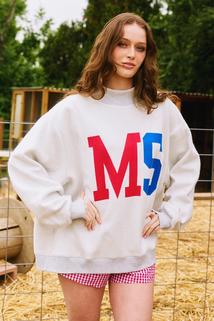 PREORDER Mississippi Reversible Mock Neck Sweatshirt