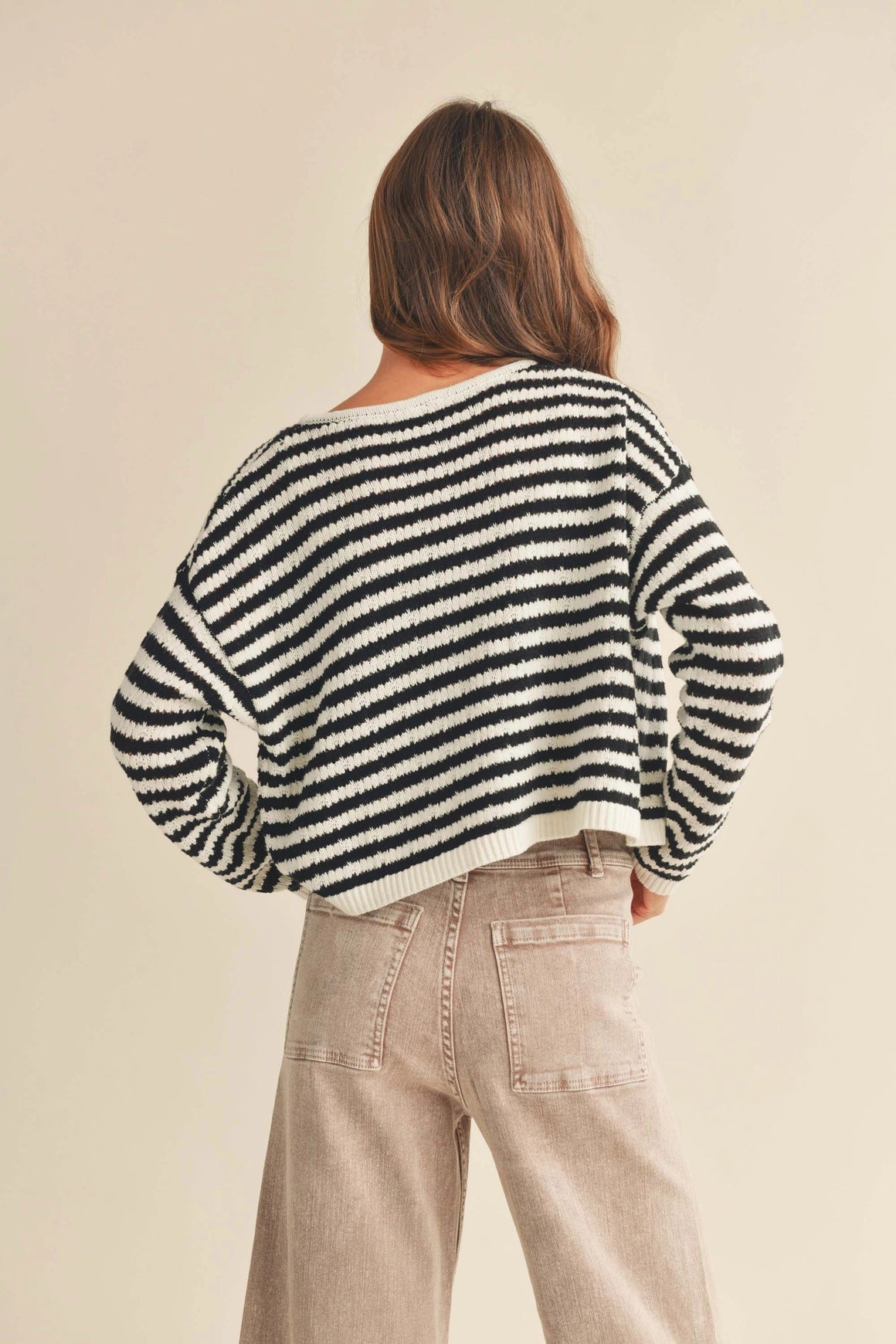 Noah Striped Crochet Cardigan