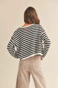 Noah Striped Crochet Cardigan