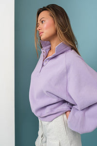 Piper Lavender Collared Pullover