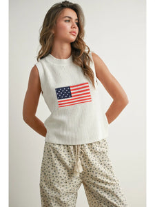 Flag Knit Sweater Tank