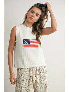 Flag Knit Sweater Tank
