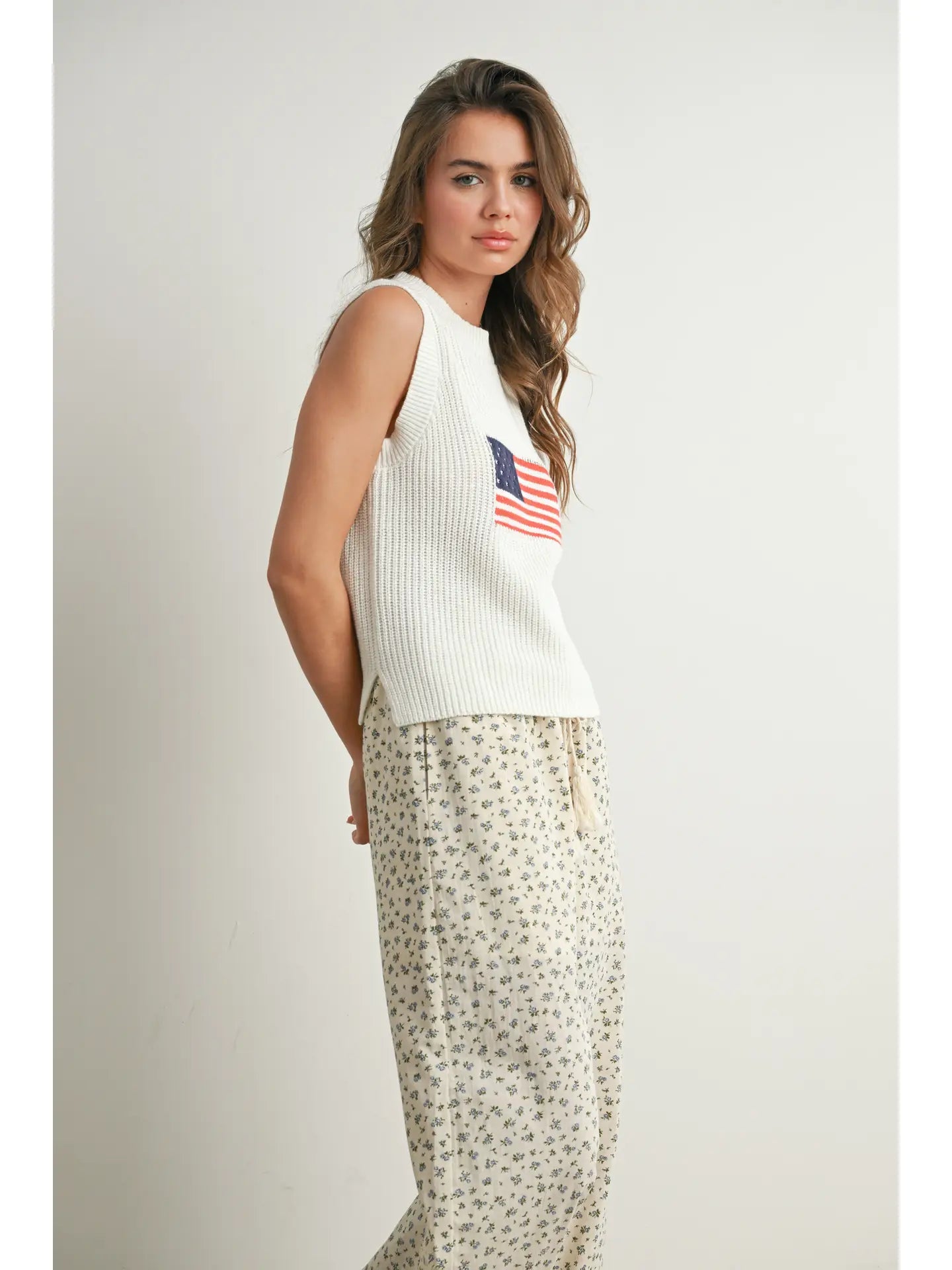 Flag Knit Sweater Tank