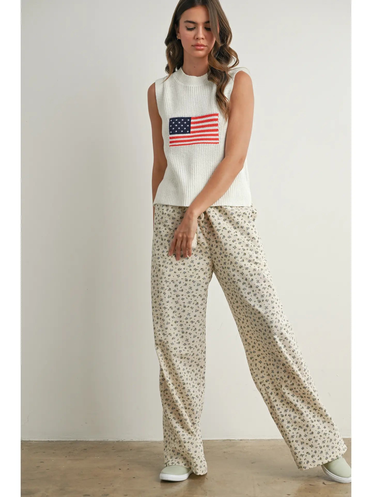 Flag Knit Sweater Tank