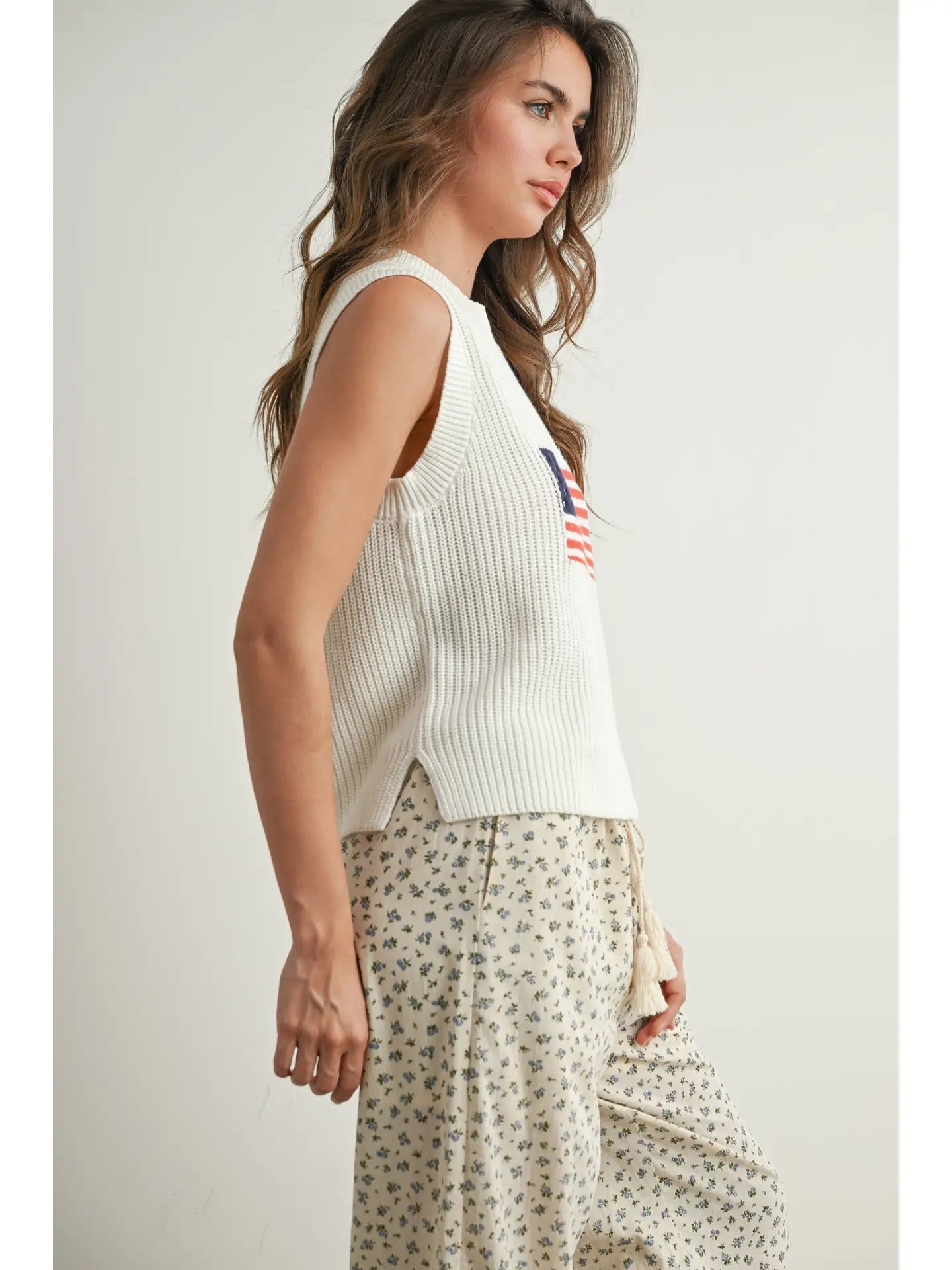 Flag Knit Sweater Tank