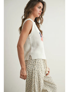 Flag Knit Sweater Tank