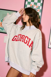 PREORDER Georgia Reversible Mock Neck Sweatshirt