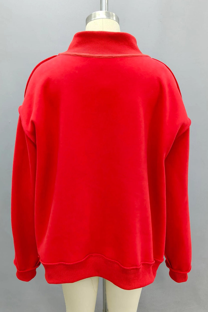PREORDER Ohio Embroidered Mock Neck Sweatshirt
