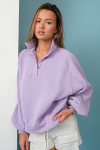 Piper Lavender Collared Pullover