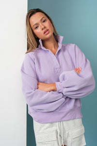 Piper Lavender Collared Pullover