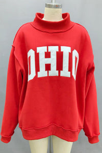 PREORDER Ohio Embroidered Mock Neck Sweatshirt